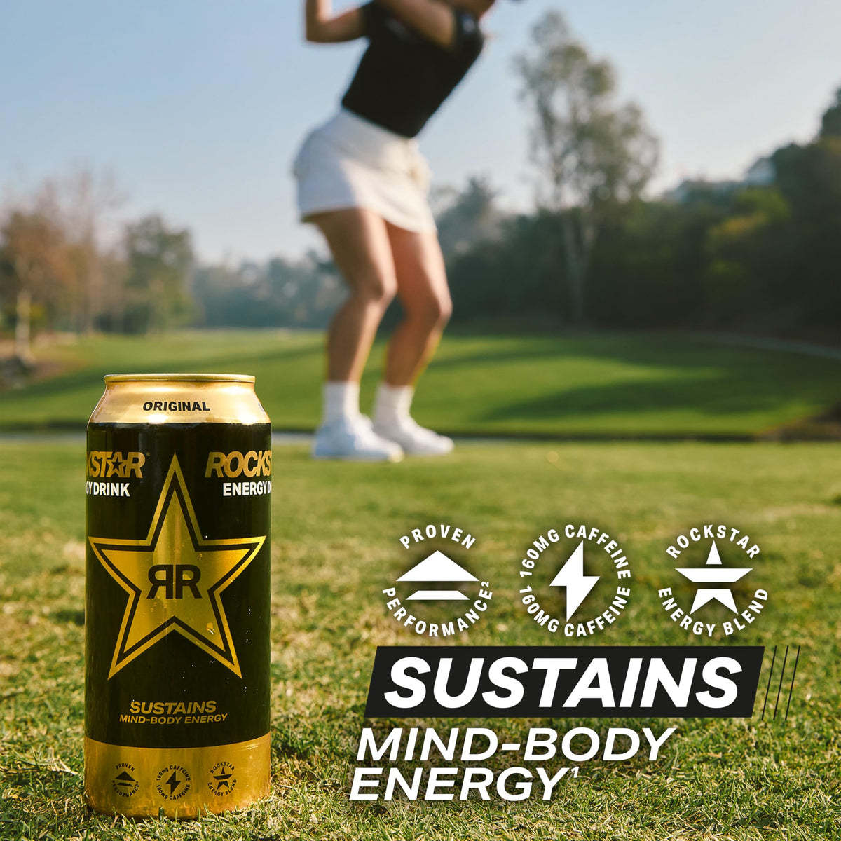 Rockstar Original Energy Drink 16oz — 12 Pack | Caffeine, Guarana, Taurine