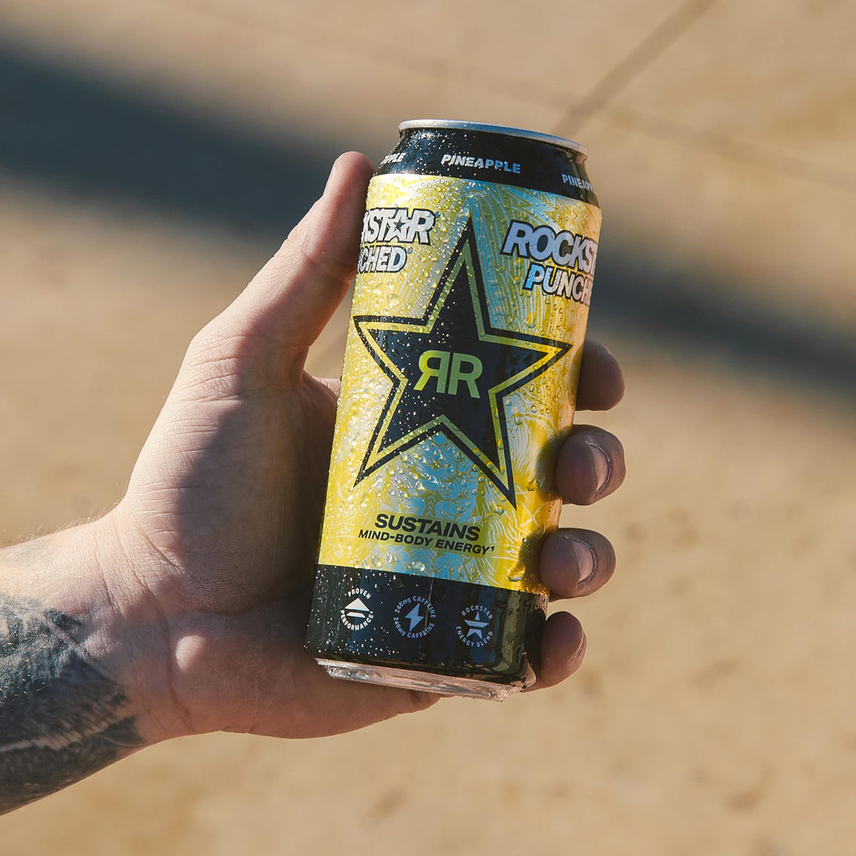 Rockstar Punched Pineapple Energy Drink – 16oz Cans (12-Pack) | Rockstar Energy