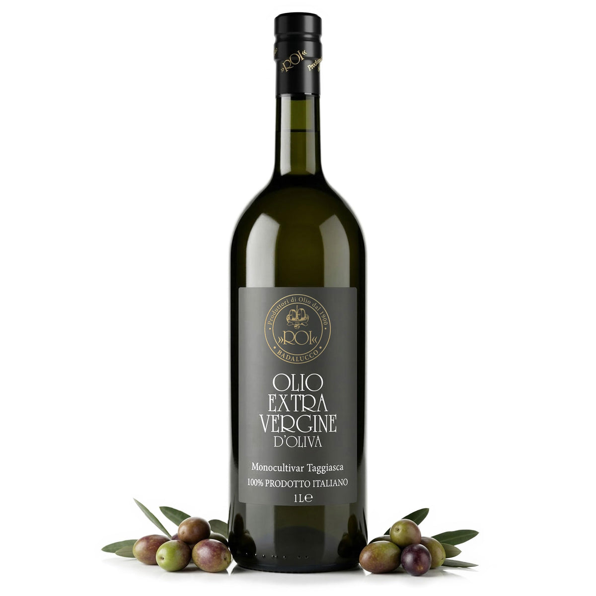 ROI Ligurian Extra Virgin Olive Oil | Taggiasca Single-Origin EVOO, Early Harvest, Cold-Pressed 1 L