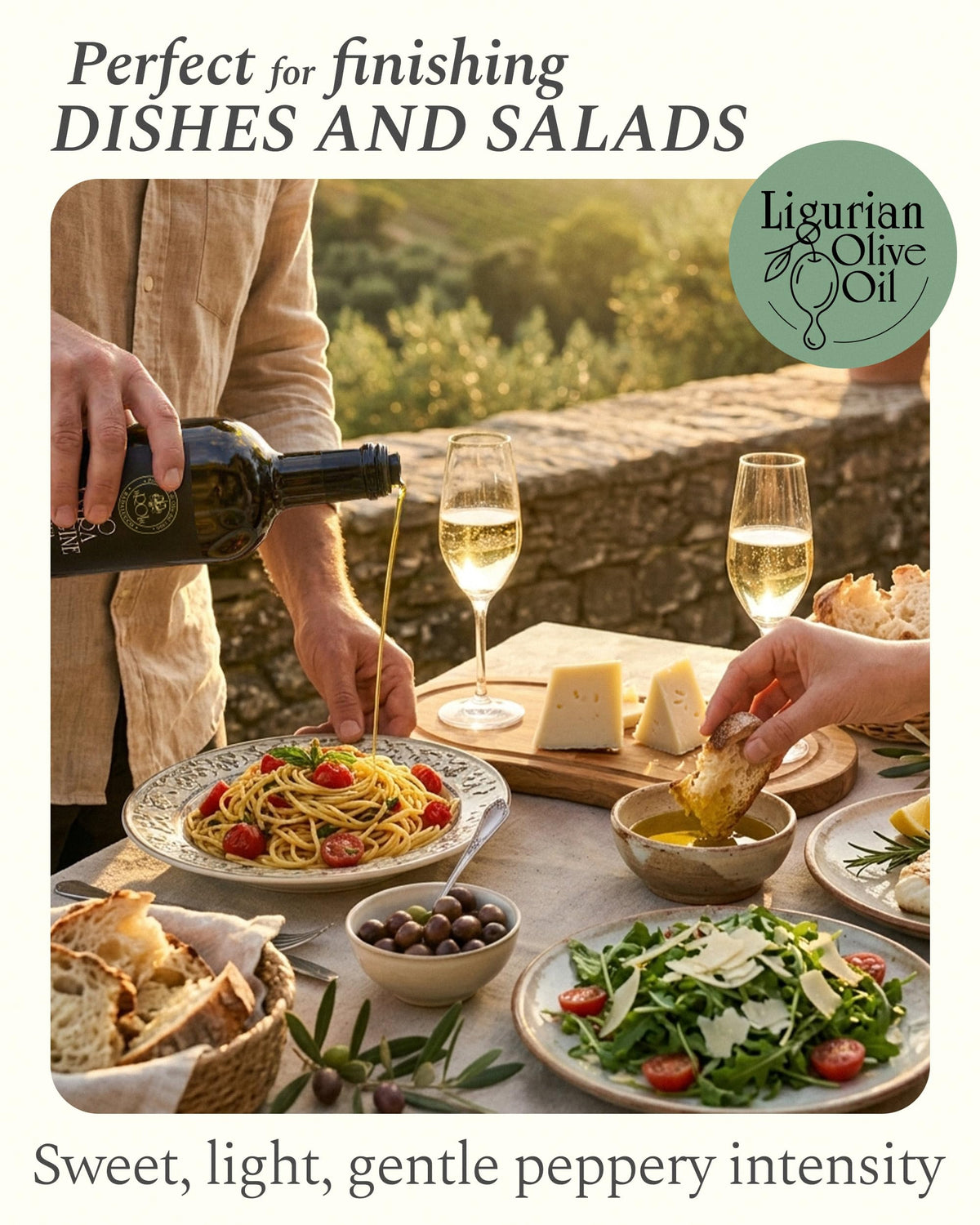 ROI Ligurian Extra Virgin Olive Oil | Taggiasca Single-Origin EVOO, Early Harvest, Cold-Pressed 1 L