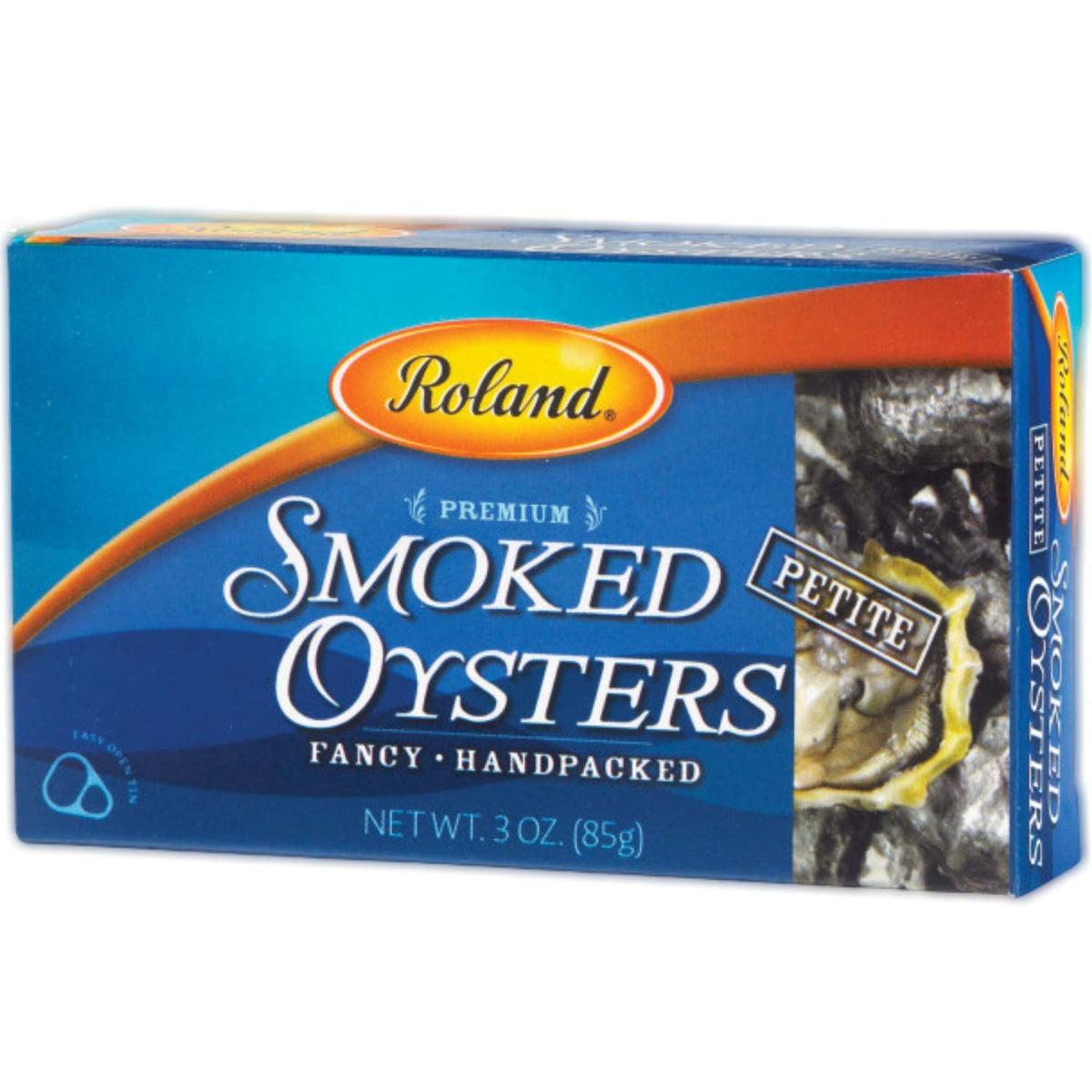 Roland Foods Petite Premium Smoked Oysters in Oil – Wild Caught, 3 oz Tin, Pack of 10