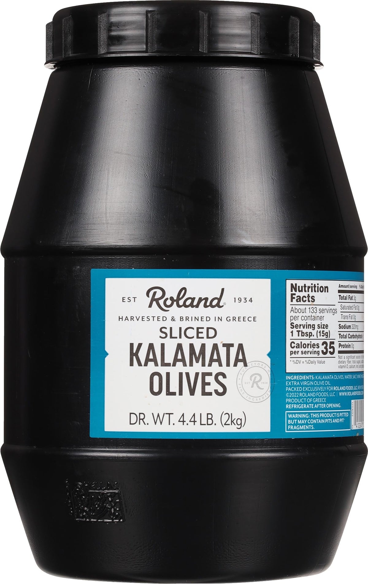 Roland Foods Sliced Kalamata Olives from Greece – 4.4 lb Pack