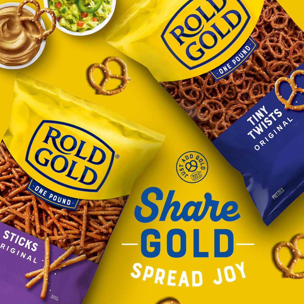 Rold Gold Pretzels Sticks 1 oz – Pack of 40 | Crispy, Convenient Snacking