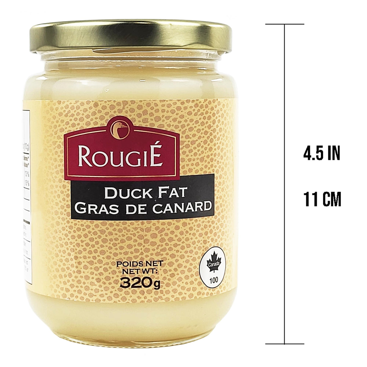 Rougie Duck Fat, 11.28 oz – Premium Rendered Duck Fat for Roasted Potatoes & Searing Meats