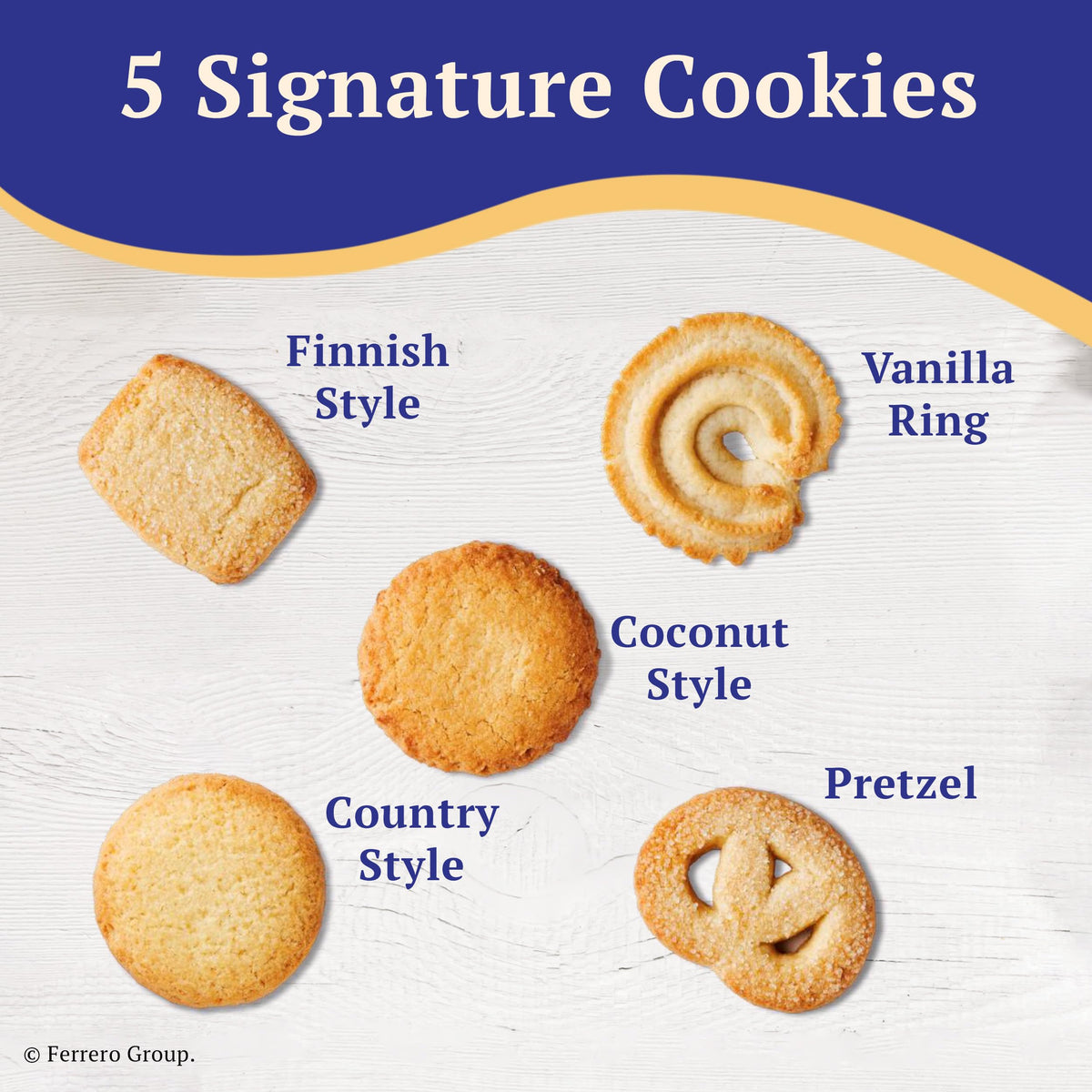 Royal Dansk Garden Cookie Collection & Danish Butter Cookies – 4-Pack Tin Set