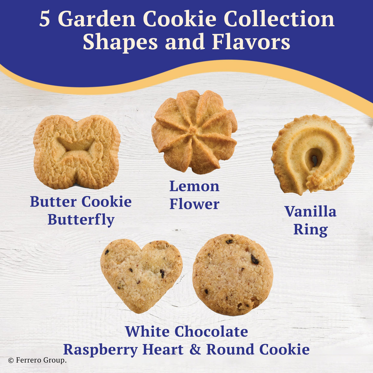 Royal Dansk Garden Cookie Collection & Danish Butter Cookies – 4-Pack Tin Set