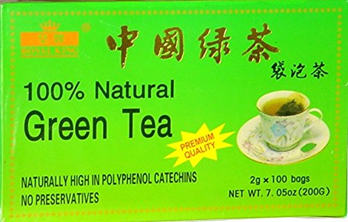Royal King Chinese Premium Green Tea – 3-Pack, 100 Bags per Box