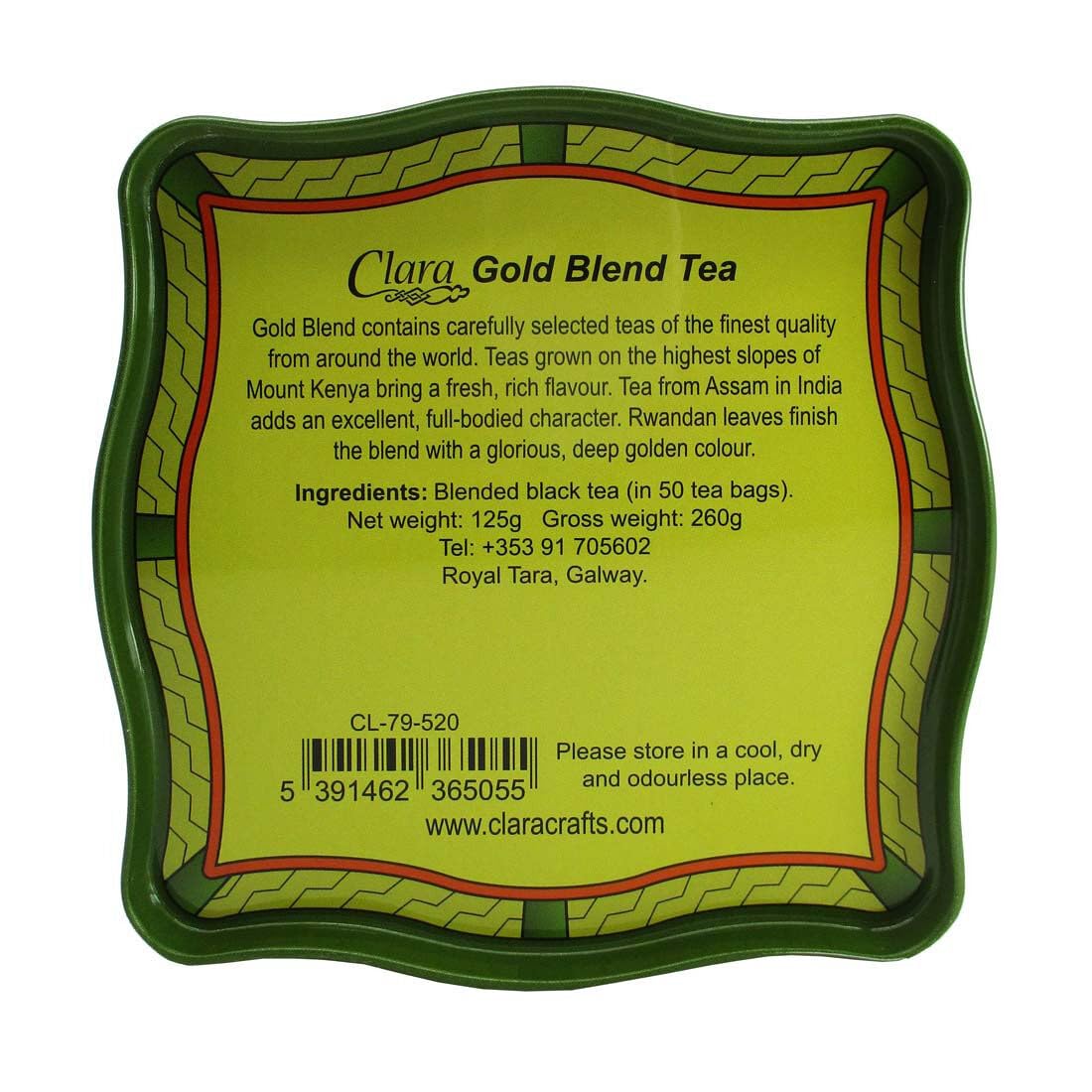 Royal Tara Irish Breakfast Tea – Celtic Peacock Tin (50 Count)
