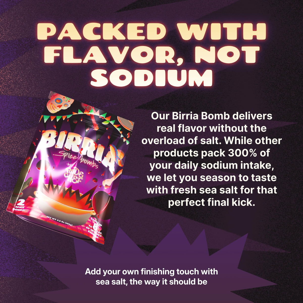 Rude Chef Birria Bomb Balls - MSG-Free Authentic Birria Taco Seasoning, 2-Pack for Instant Pot & Slow Cooker