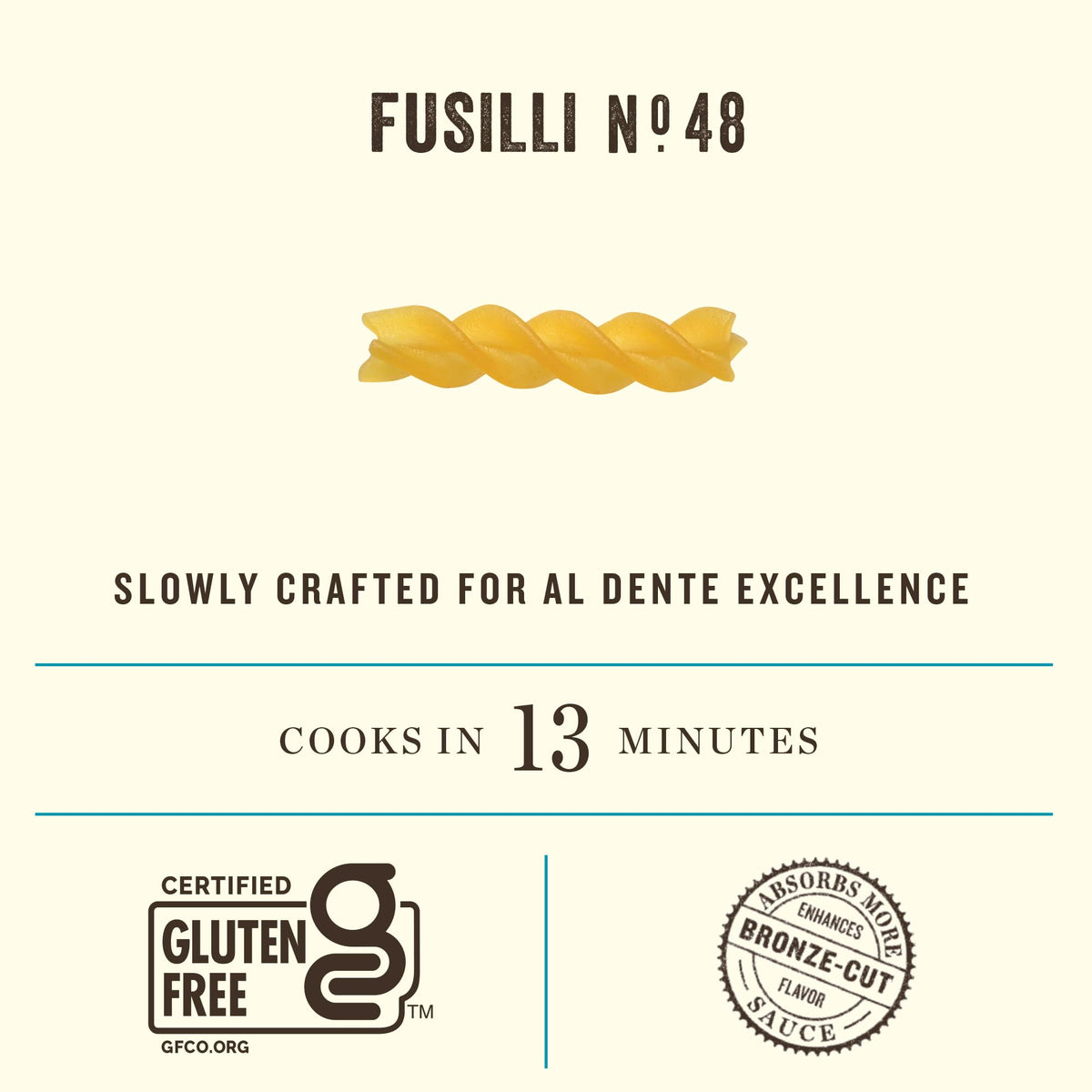 Rummo Gluten Free Fusilli No.48 – Brown Rice & Corn Pasta, Made in Italy (Pack of 5)