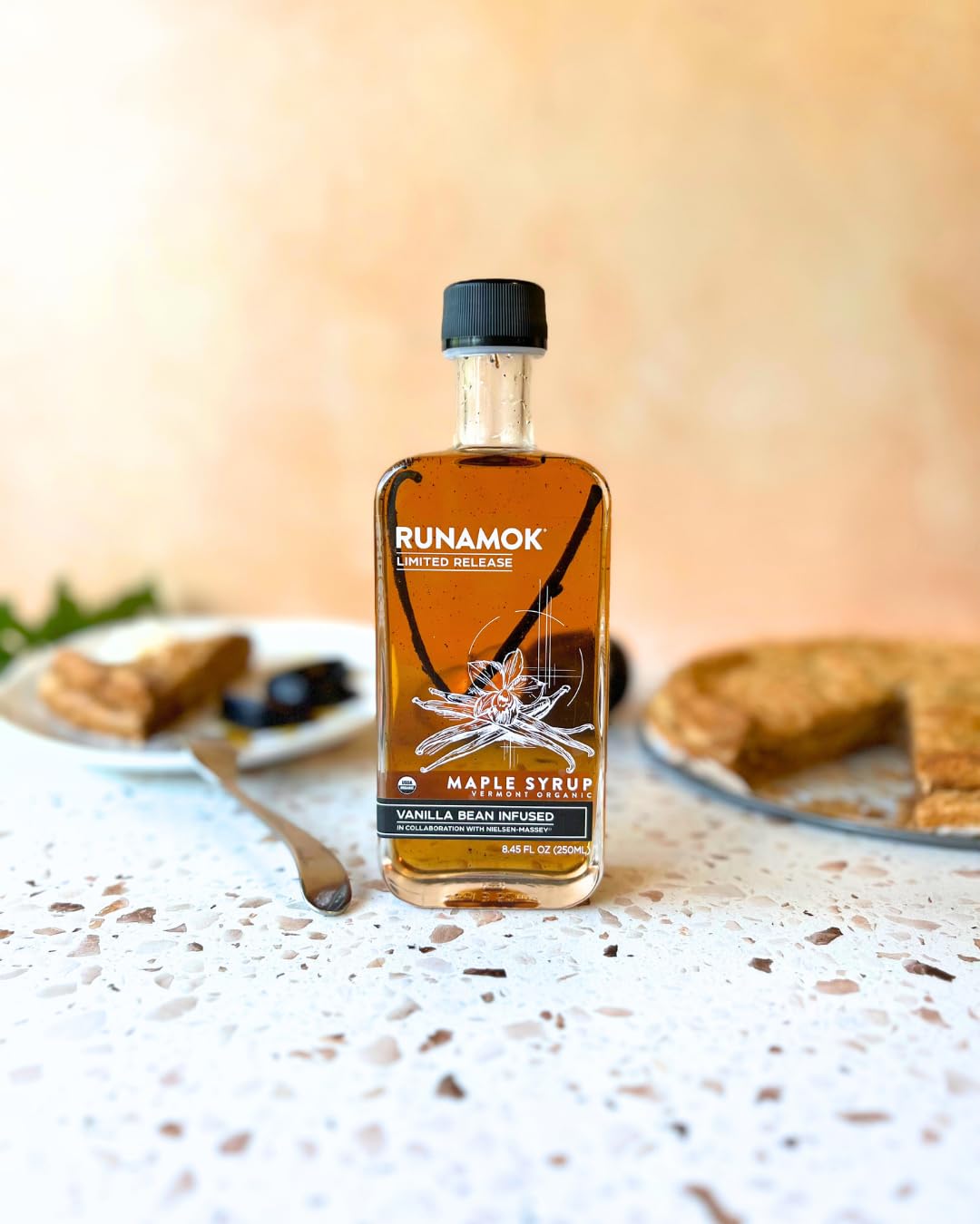Runamok Maple Vanilla Bean Infused Maple Syrup - Real Vermont Maple with Vanilla Bean