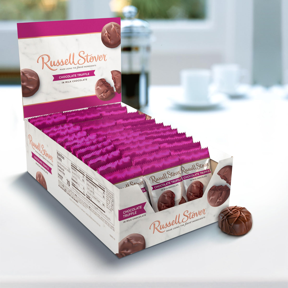 Russell Stover Milk Chocolate Truffle 0.55 oz – Pack of 36
