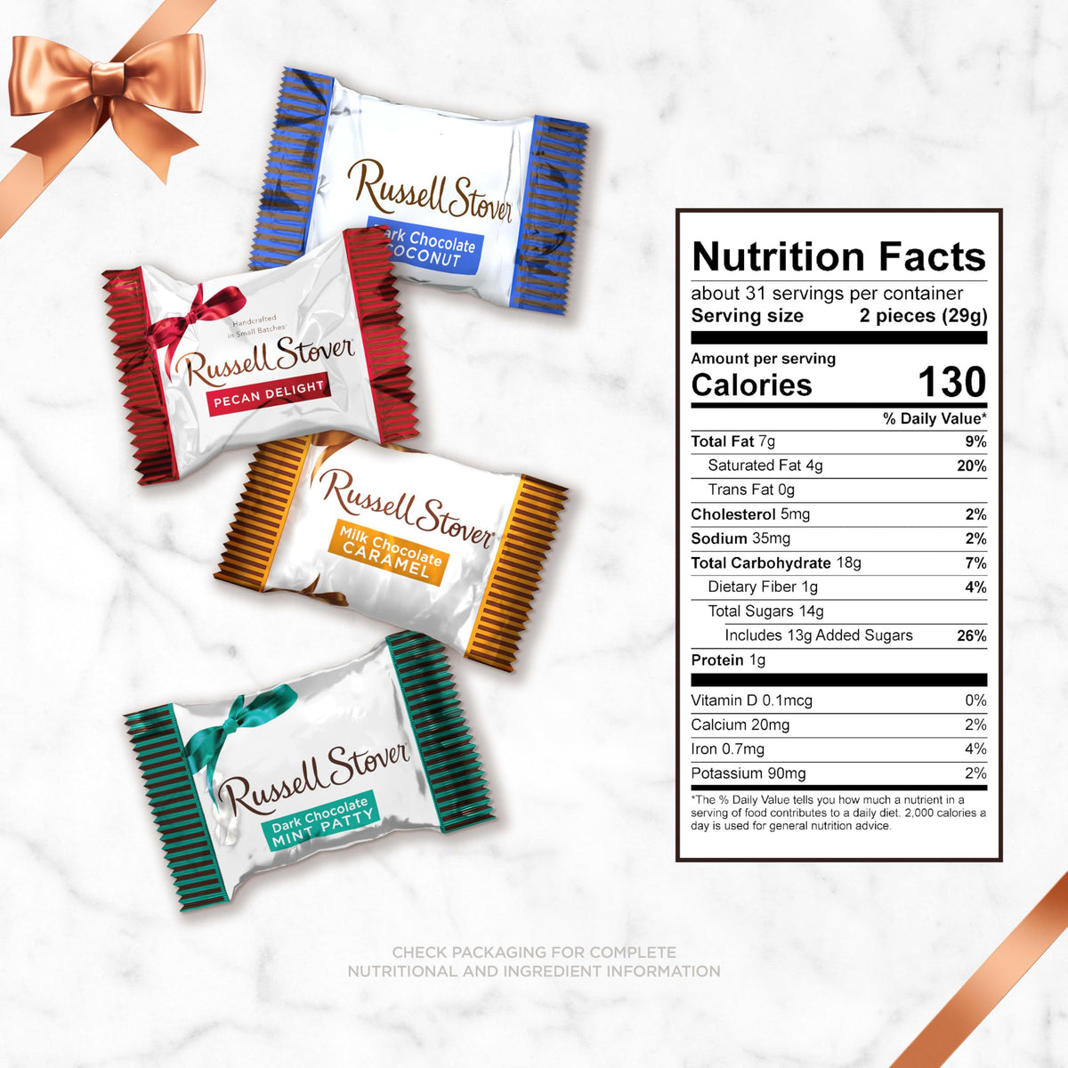 RUSSELL STOVER Shareables Assorted Milk & Dark Chocolate Gift Bag, 31.9 oz