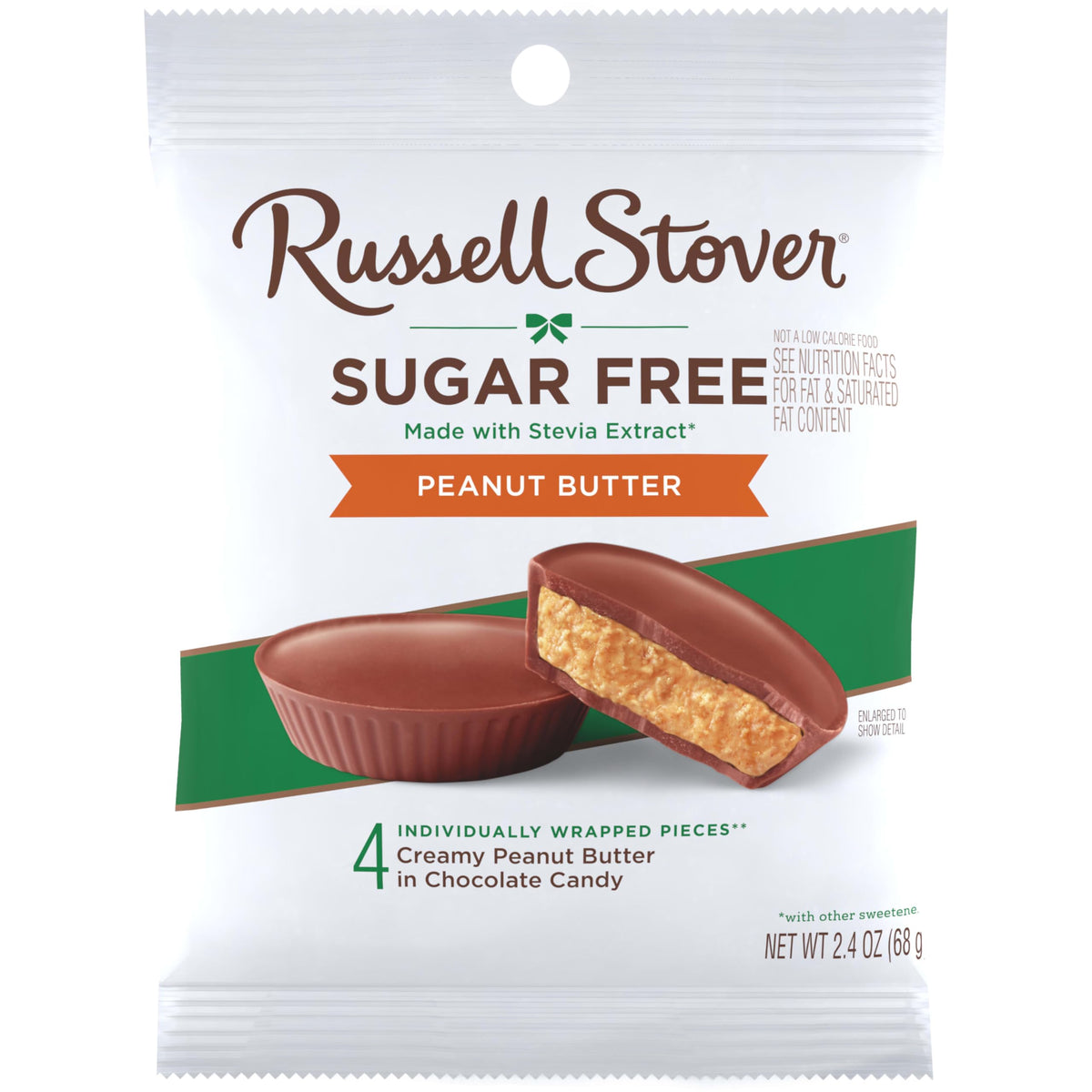 Russell Stover Sugar Free Peanut Butter Cups – 2.4 oz Bag (Pack of 10)