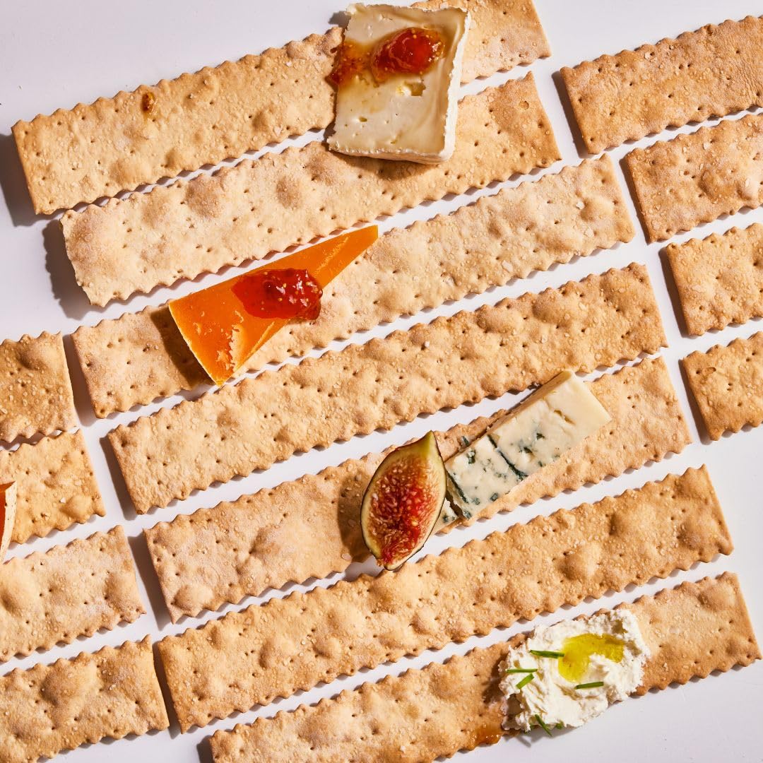 Rustic Bakery Sourdough Flatbread Crackers – Olive Oil & Sel Gris, 4-Pack (6oz Trays)