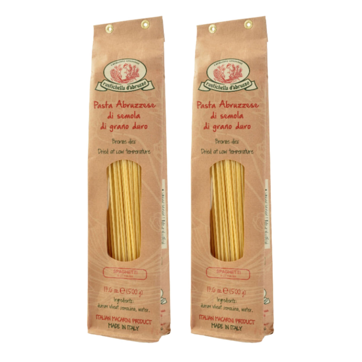 Rustichella d'Abruzzo Spaghetti 500g (Pack of 2) – Bronze-Die Pasta