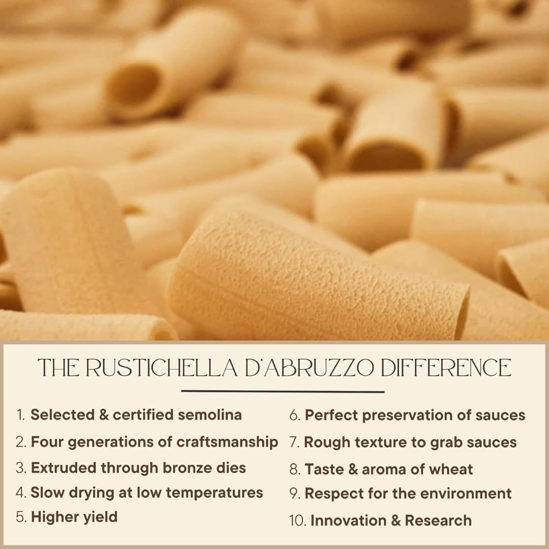 Rustichella d'Abruzzo Spaghetti (Pack of 3) 500g Each - Classic Italian Long Pasta