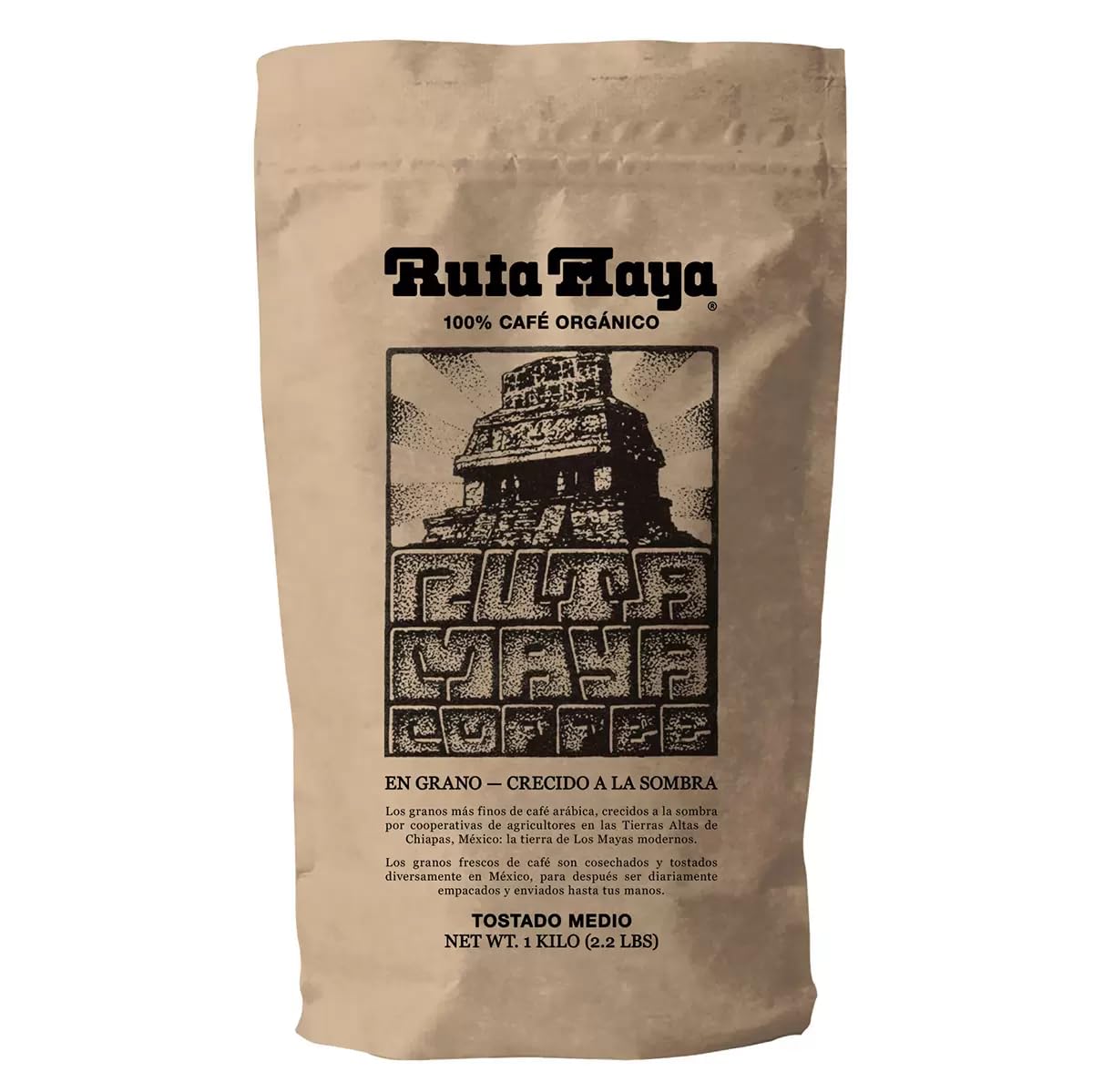 Ruta Maya Organic Coffee – Medium Roast, 2.2 lb Whole Bean
