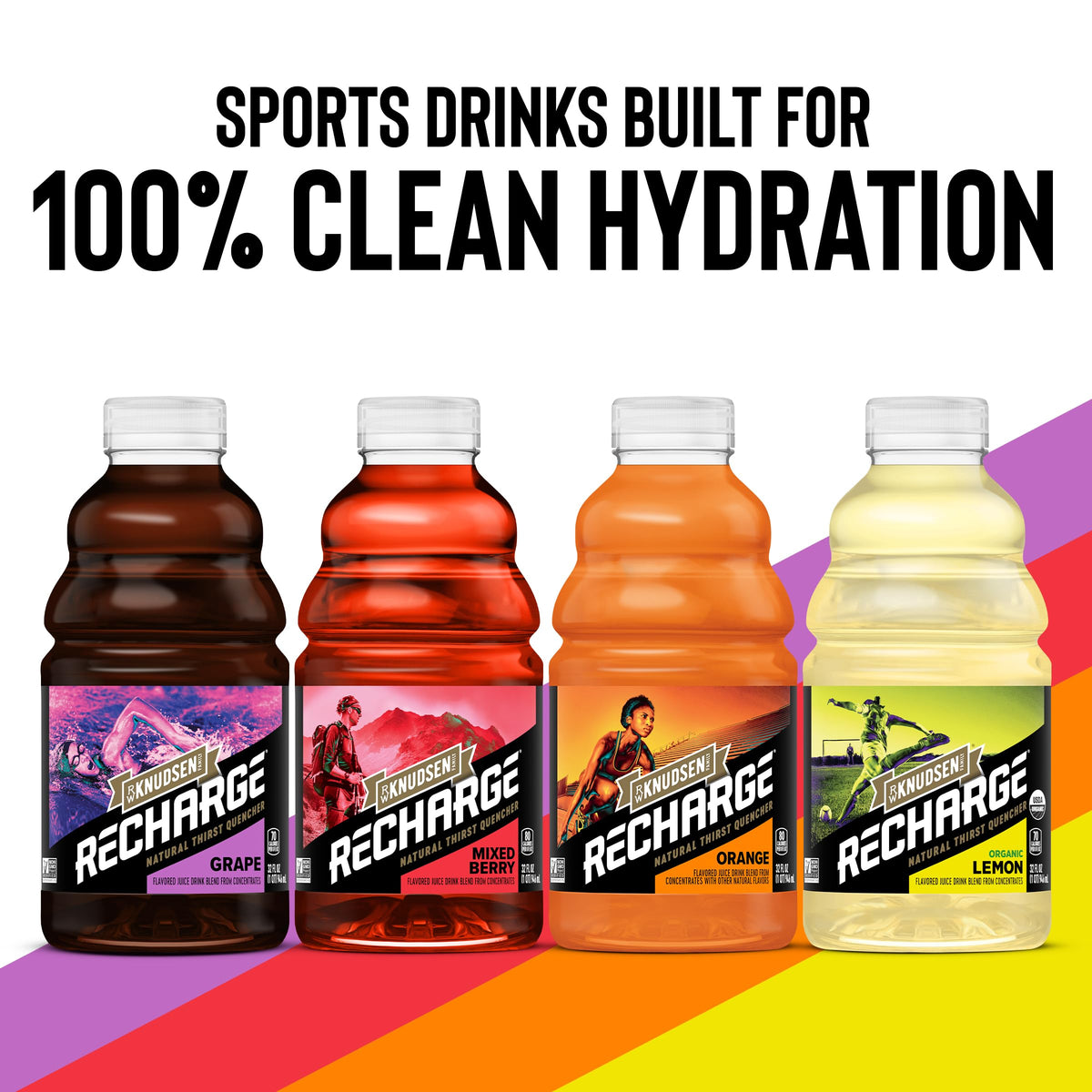R.W. Knudsen Recharge Mixed Berry Sports Drink with Electrolytes - 32 fl oz (Pack of 6)