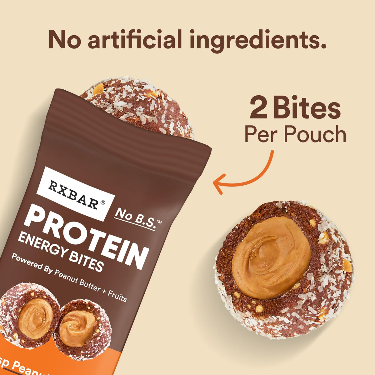 RXBAR Protein Energy Bites – Gluten Free Dark Chocolate Peanut Butter (21.1oz Box, 24 Bites)
