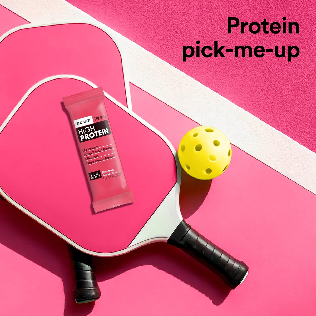 RXBAR High Protein Bars – Gluten Free, Strawberry Peanut Butter, 12 Bars (25.3oz Box)
