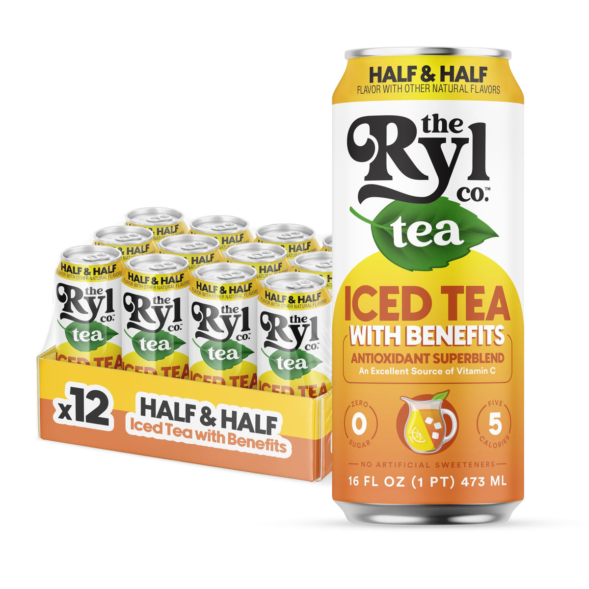 Ryl Iced Tea Half & Half – Zero Sugar, 5 Calories, Antioxidant Superblend | The The Ryl Co