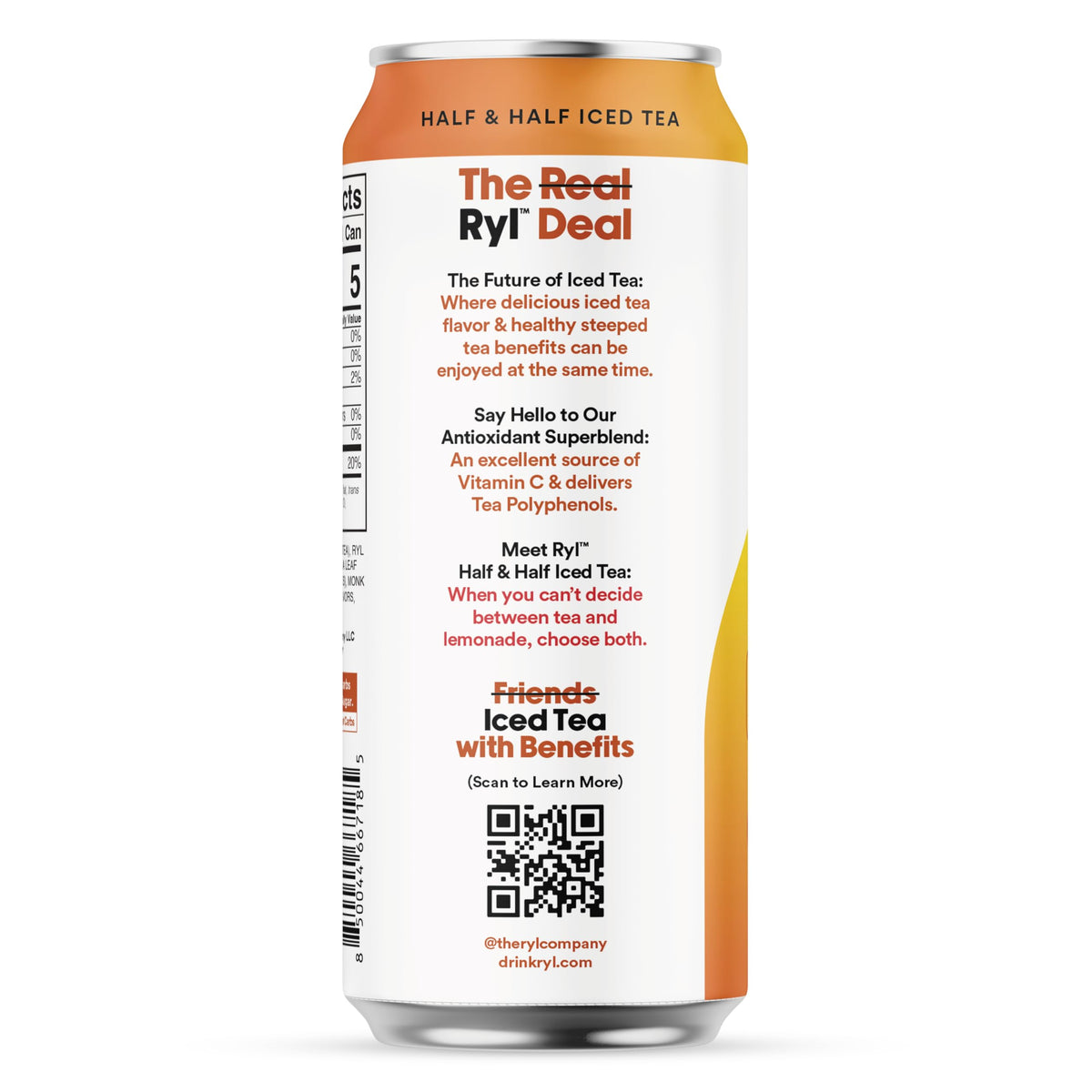 Ryl Iced Tea Half & Half – Zero Sugar, 5 Calories, Antioxidant Superblend | The The Ryl Co