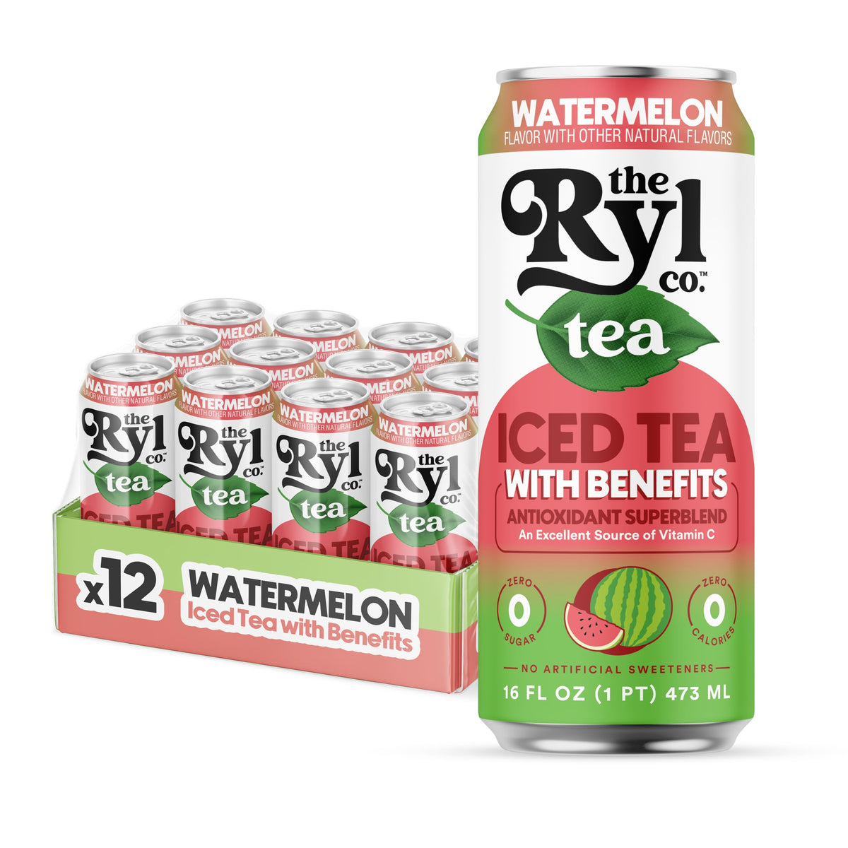 Ryl Iced Tea Watermelon – Zero Sugar, Low Calorie, Antioxidant Boost | The Ryl Co