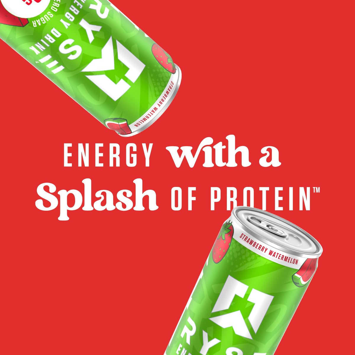 RYSE Functional Energy Drink – Strawberry Watermelon | 150mg Caffeine, 8g Protein, 1g Prebiotic | Sugar Free