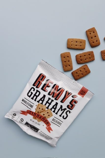 Safe + Fair Remy’s Cinnamon Grahams 24ct – Nut-Free Whole Grain Snack