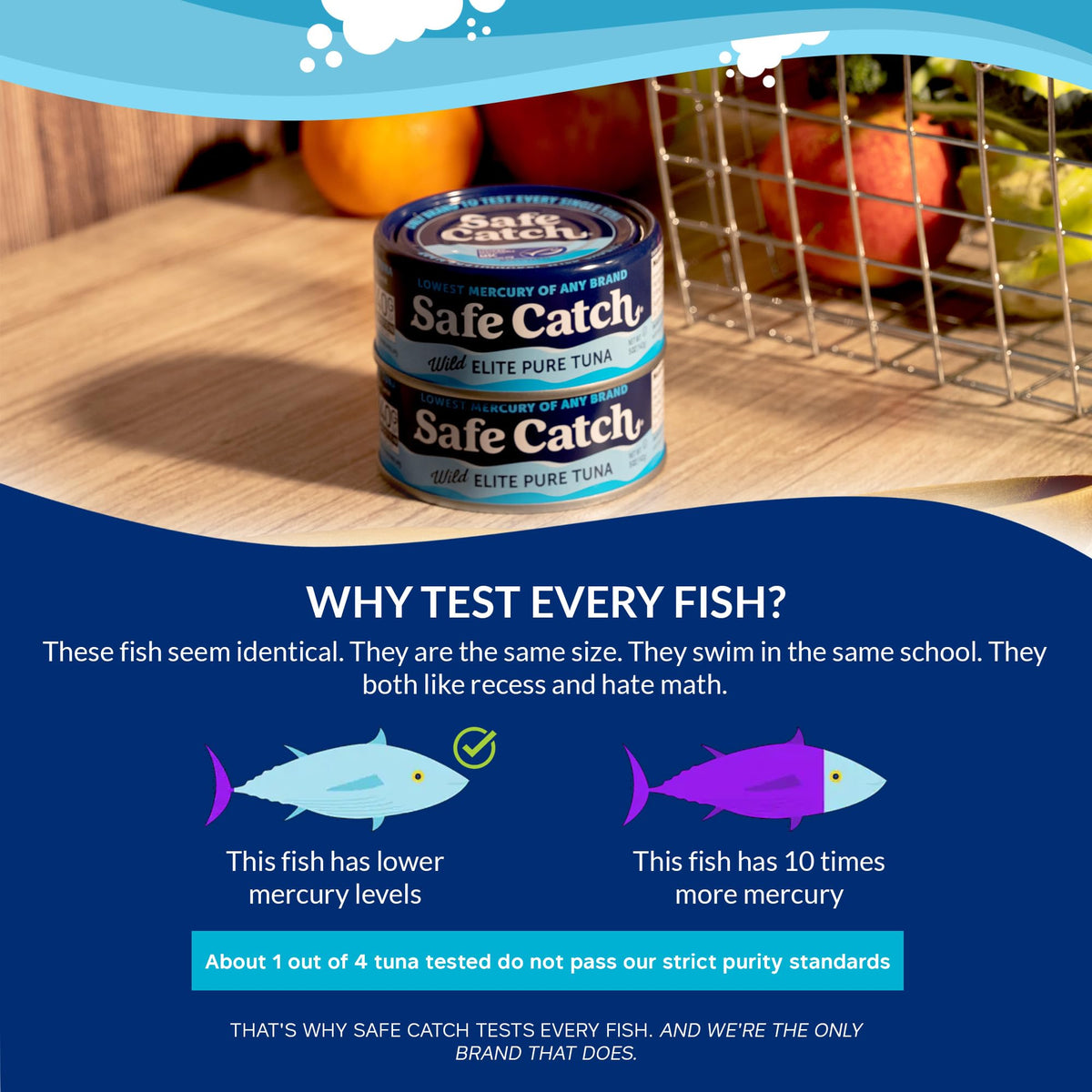 Safe Catch Wild Pink Salmon – Skinless & Boneless Canned Salmon, Mercury Tested, 6-Pack 5oz