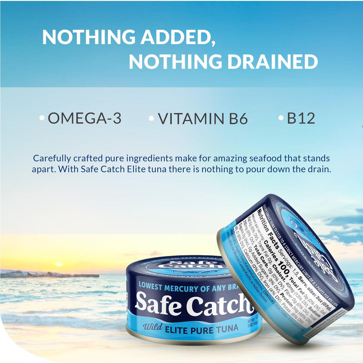 Safe Catch Wild C caught Tuna – Low Mercury, Gluten Free, Whole30 & Keto