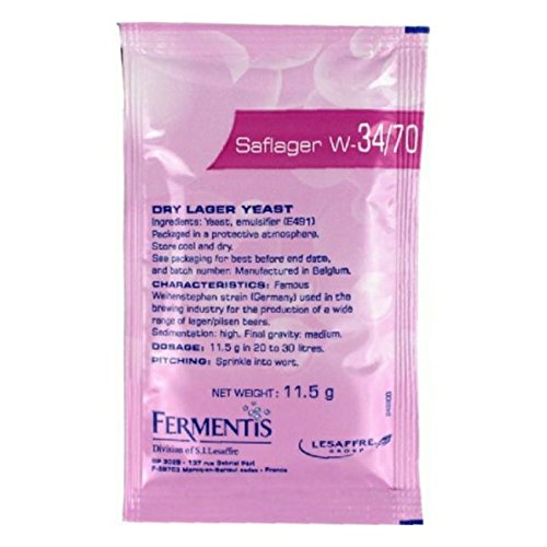 Saflager W34/70 Lager Yeast Sachets (11.5g) for 10–15 L Brews | Premium Lager & Pilsner