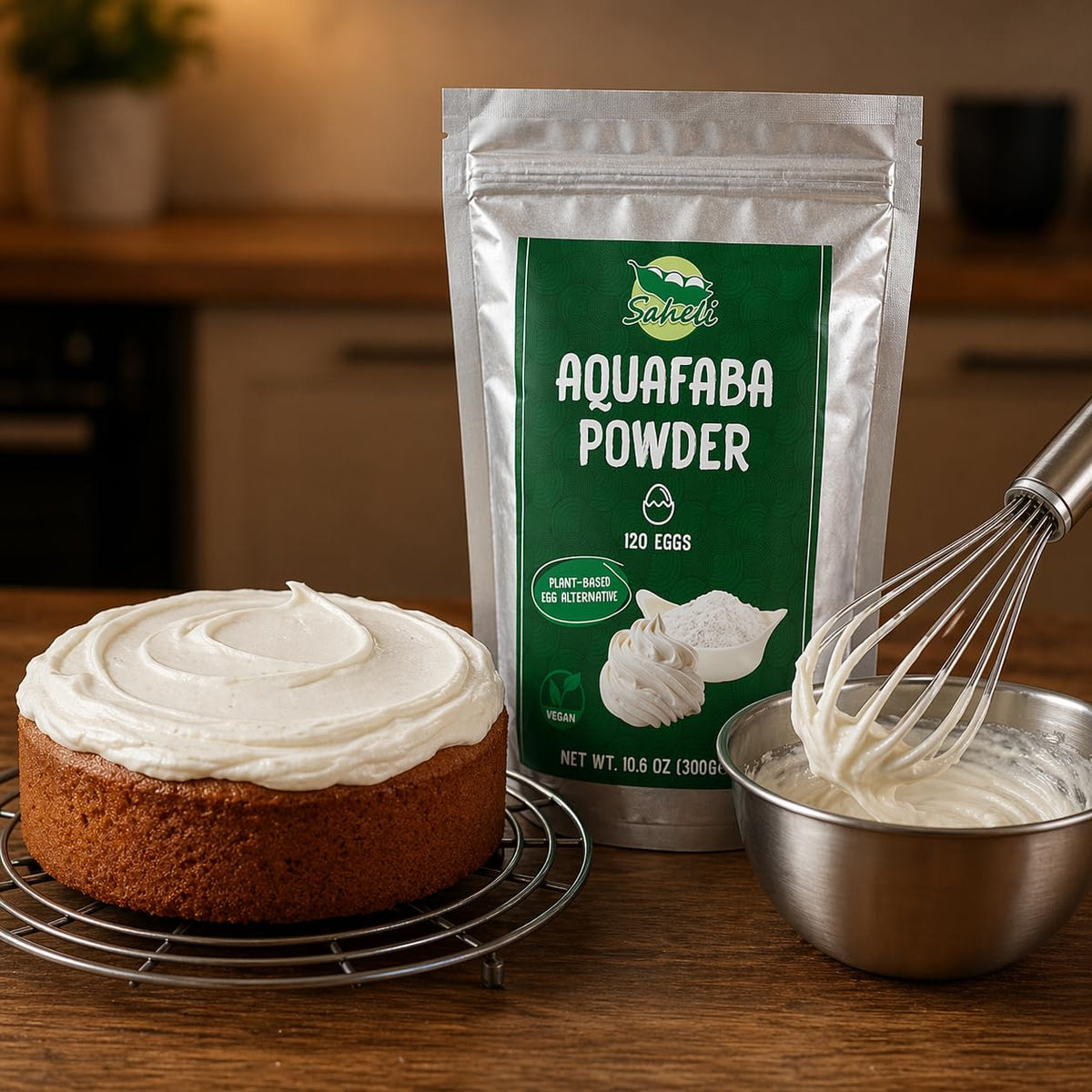 Saheli Aquafaba Powder (10.6oz) – Vegan Egg Replacer & Cocktail Foam | Replaces 120 Eggs