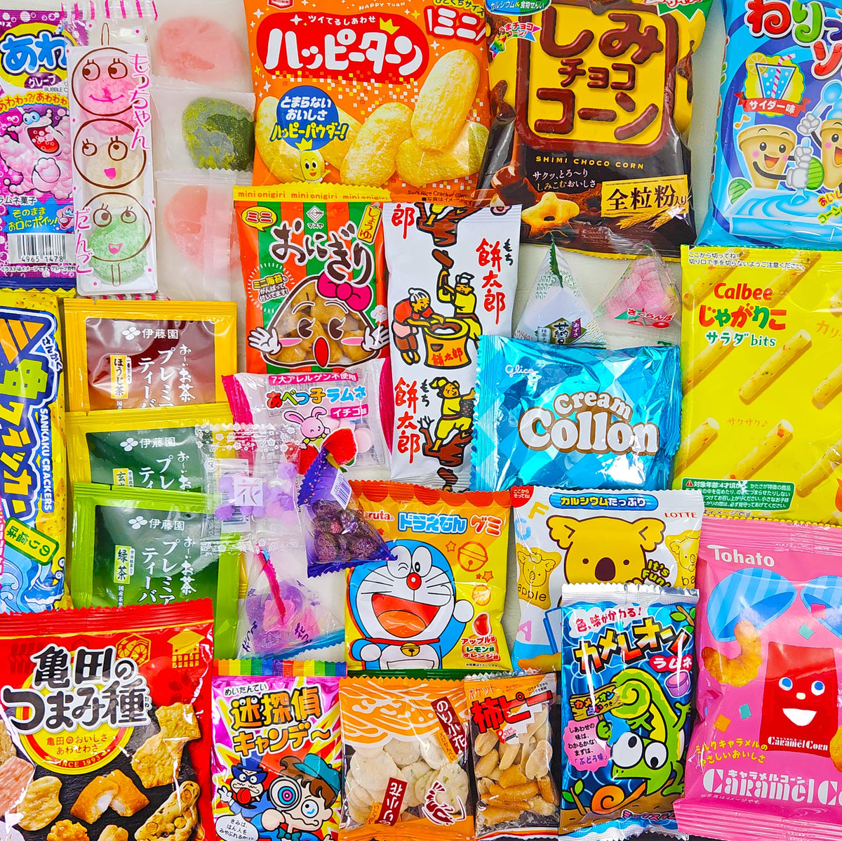 Sakura Box Okashi Share Pack — Premium Japanese Candy, Snacks & Green Tea Drink