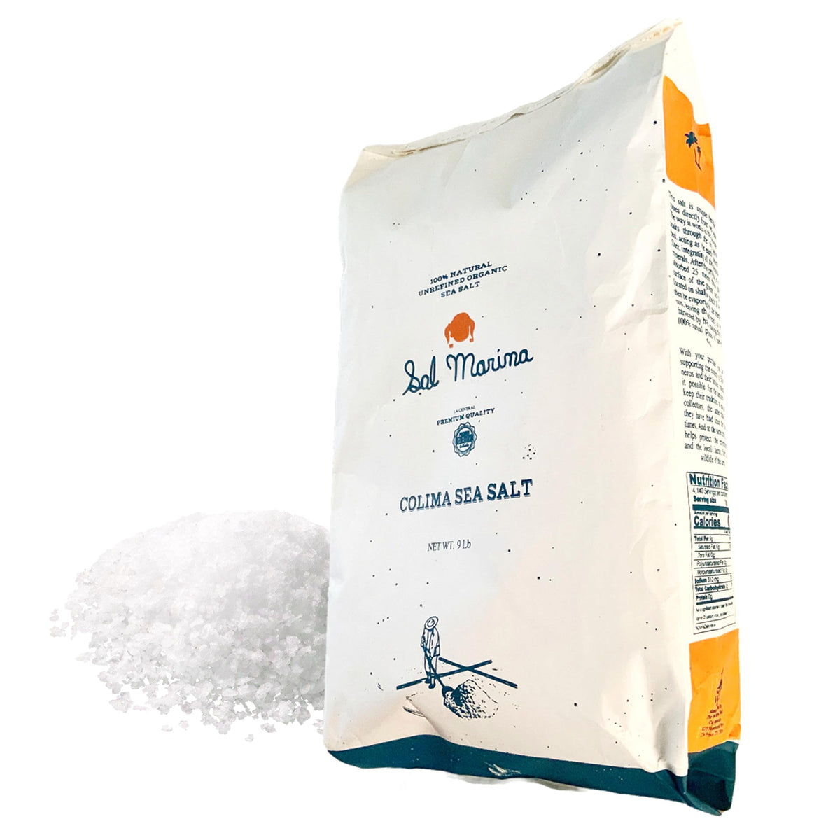 SAL MARINA LA CENTRAL | Unrefined Colima Sea Salt 9lbs – Kosher, Vegan, Gluten Free