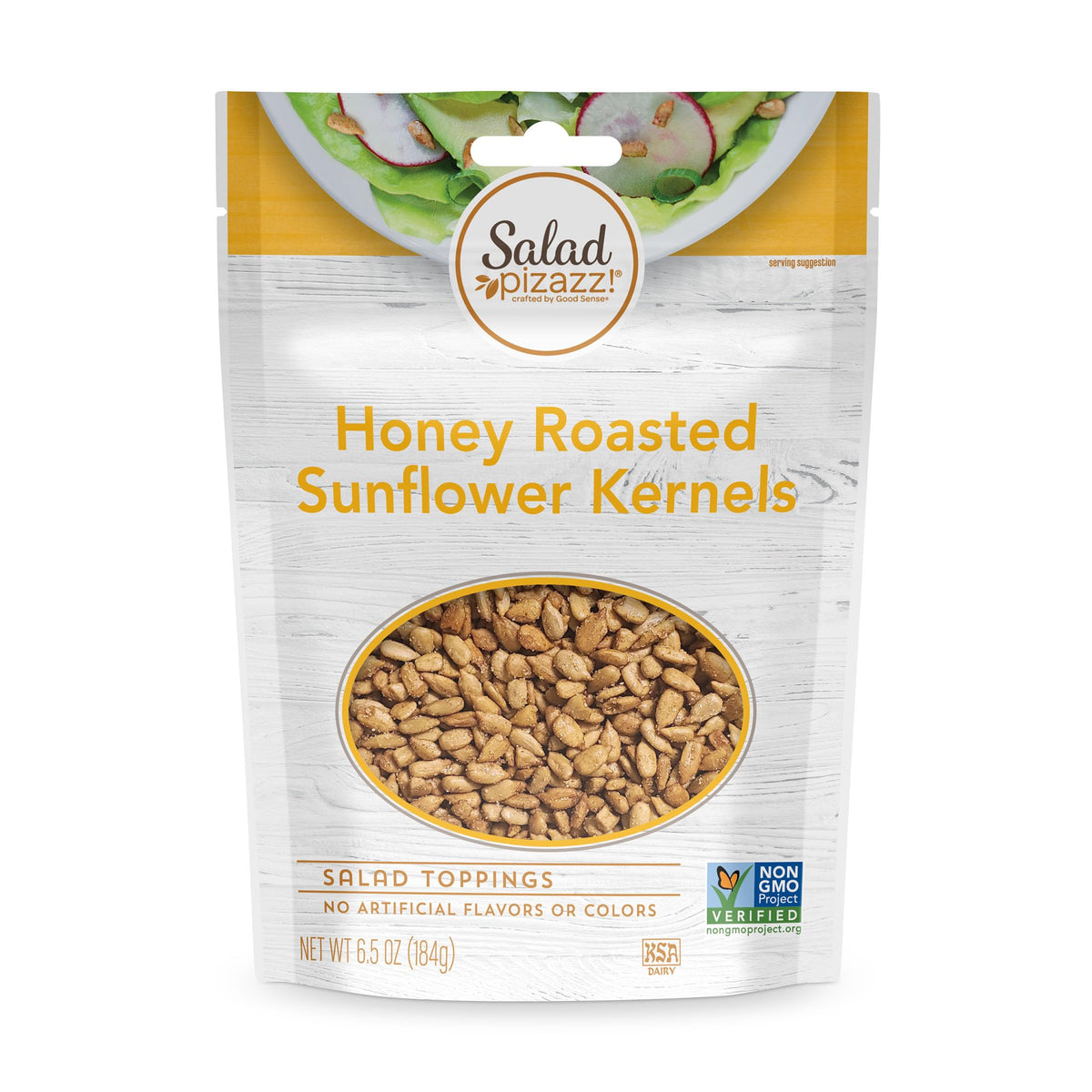 Salad Pizazz! Honey Roasted Sunflower Kernels – 12-Pack, NON GMO
