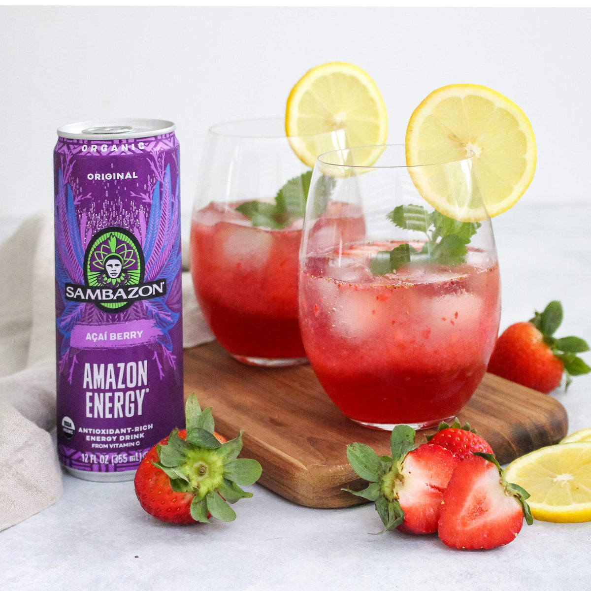Sambazon Organic Amazon Energy Drink Original Acai Berry — 12x12oz Pack