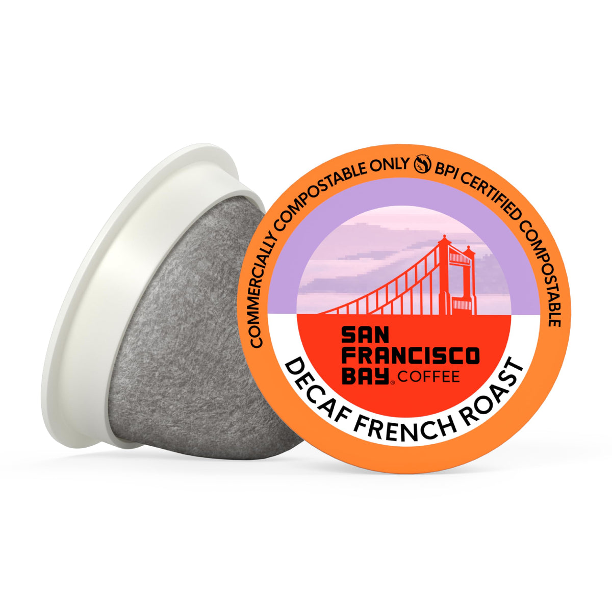 San Francisco Bay Decaf French Roast K-Cup Pods – 36 ct, Swiss Water Process, Compostable