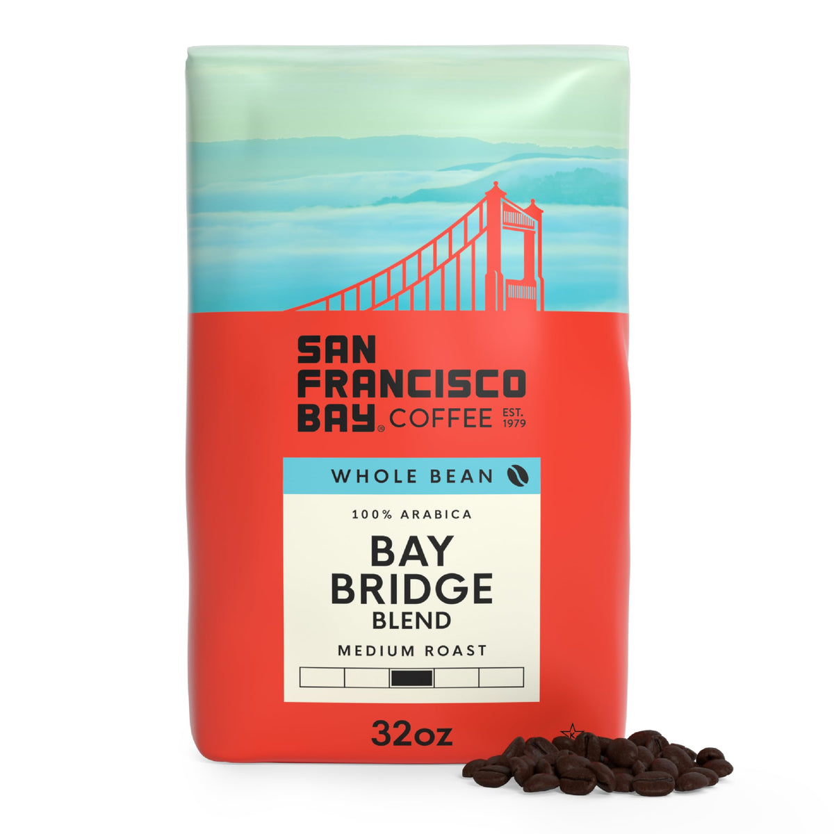 San Francisco Bay Bay Bridge Blend Whole Bean Coffee - 32 oz, Medium Roast