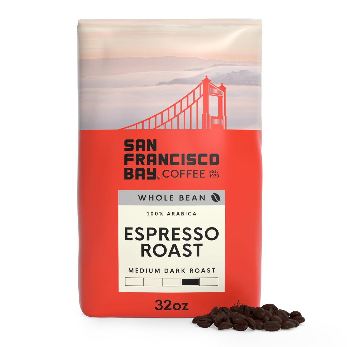 San Francisco Bay Espresso Roast - Medium-Dark Whole Bean Coffee (2 lb) | 100% Arabica