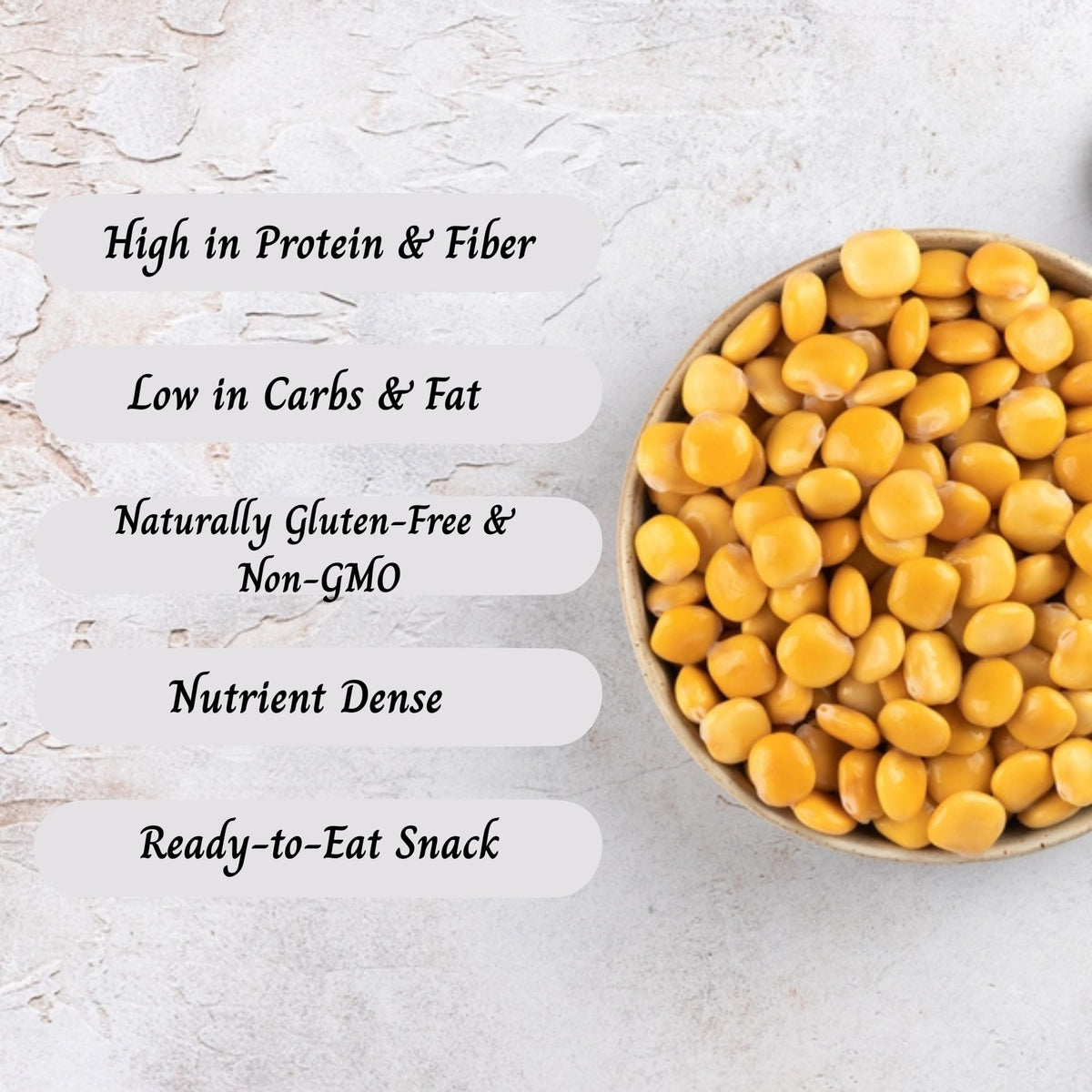 Sanniti Italian Lupini Beans Jar, 18.7 oz x 2 – Ready-to-Eat Protein Snack
