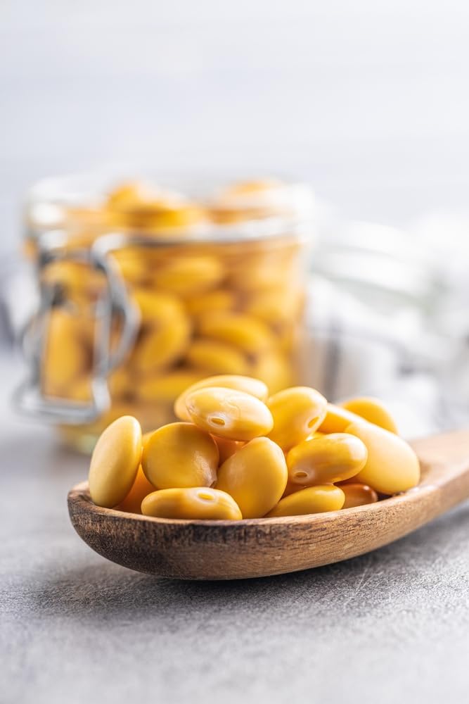 Sanniti Italian Lupini Beans Jar, 18.7 oz x 2 – Ready-to-Eat Protein Snack