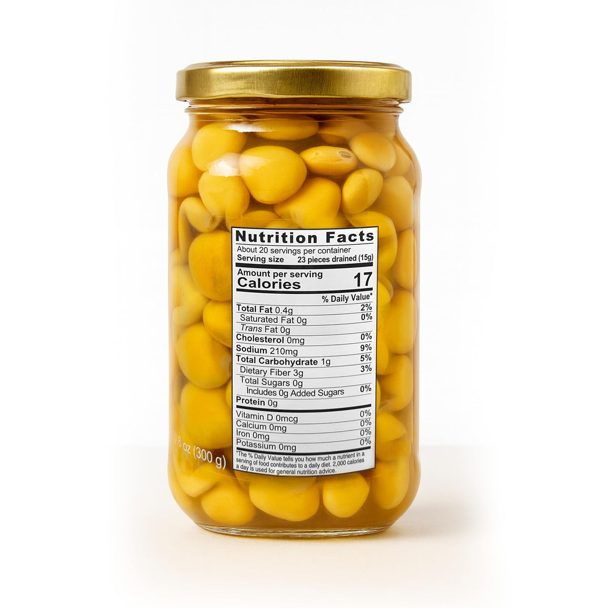 Sanniti Italian Lupini Beans Jar, 18.7 oz x 2 – Ready-to-Eat Protein Snack