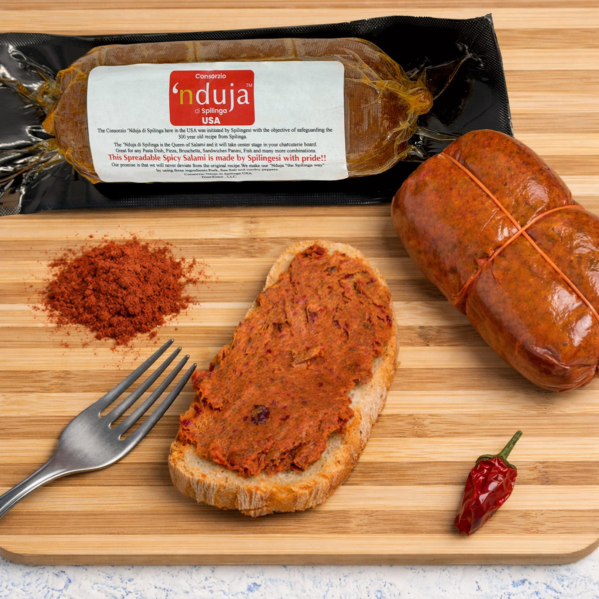 Sanniti Nduja di Spilinga USA – Spreadable Spicy Salami, 16 oz