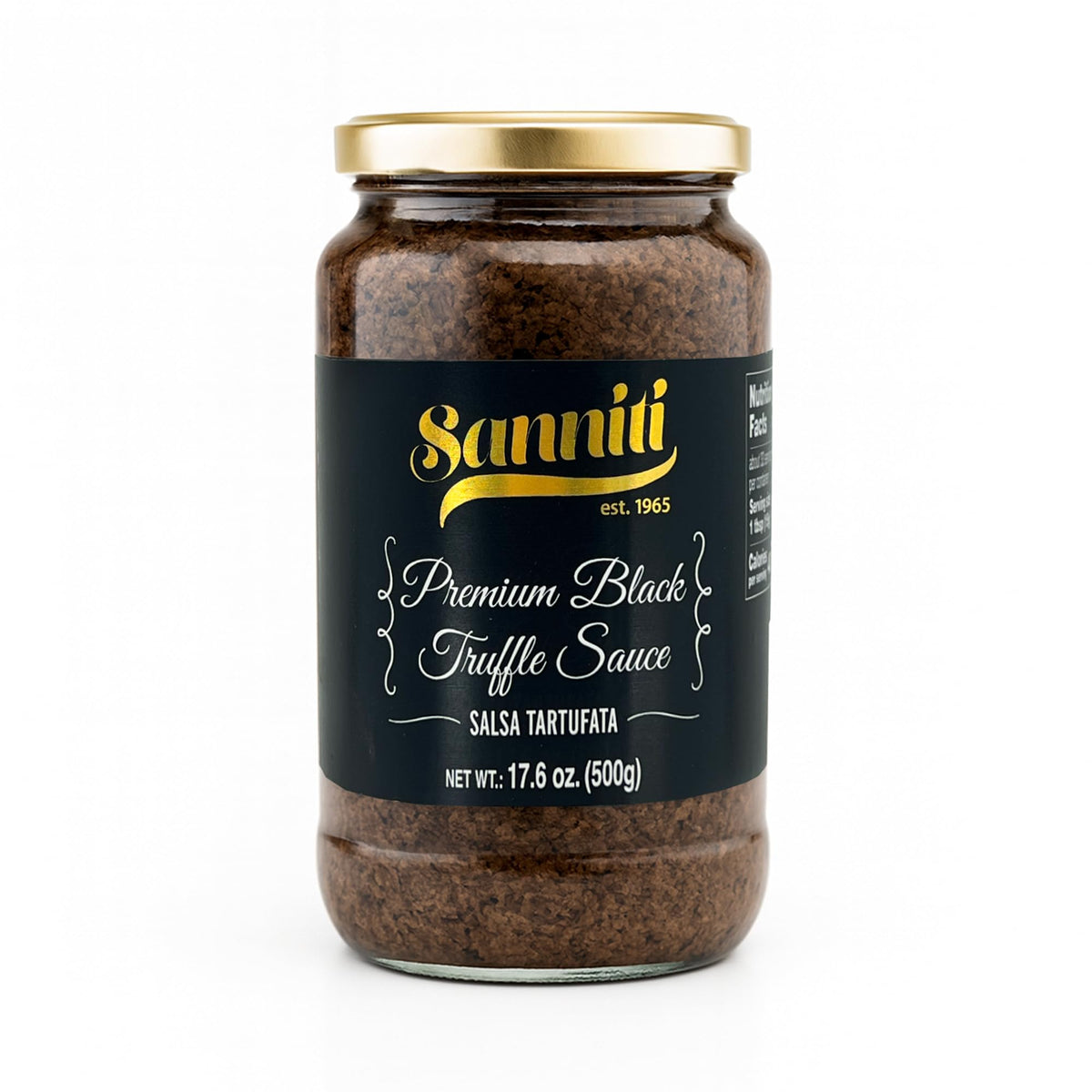 Sanniti Premium Black Truffle Sauce Tartufata - 17.6 oz (500 g) | Italian Truffle Sauce
