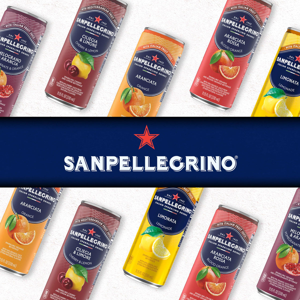 Sanpellegrino Melograno & Arancia – Italian Sparkling Orange & Pomegranate, 24 Cans