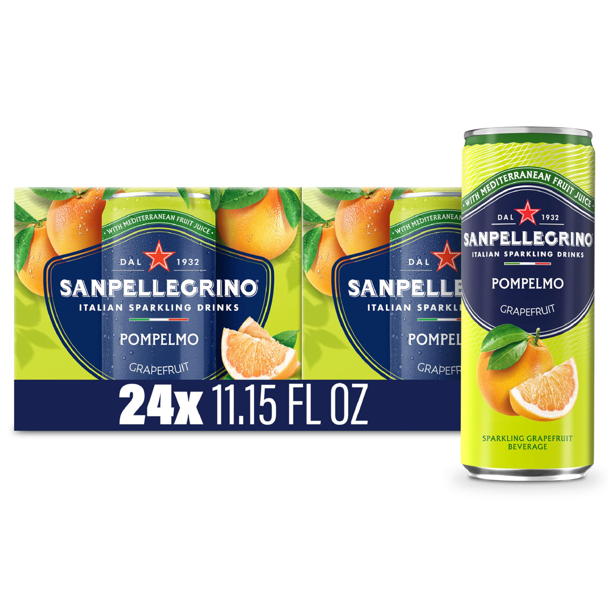 Sanpellegrino Pompelmo Sparkling Grapefruit Drink – 24 Can Pack