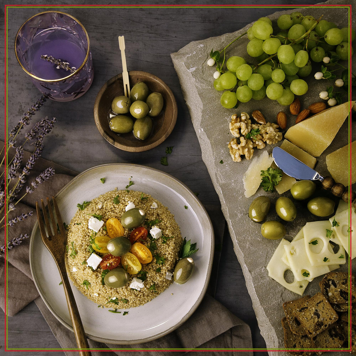 Santa Barbara Gourmet Garlic Stuffed Olives - Meaty Green Olives with Crunchy Garlic | 2-Pack, 10 oz Each