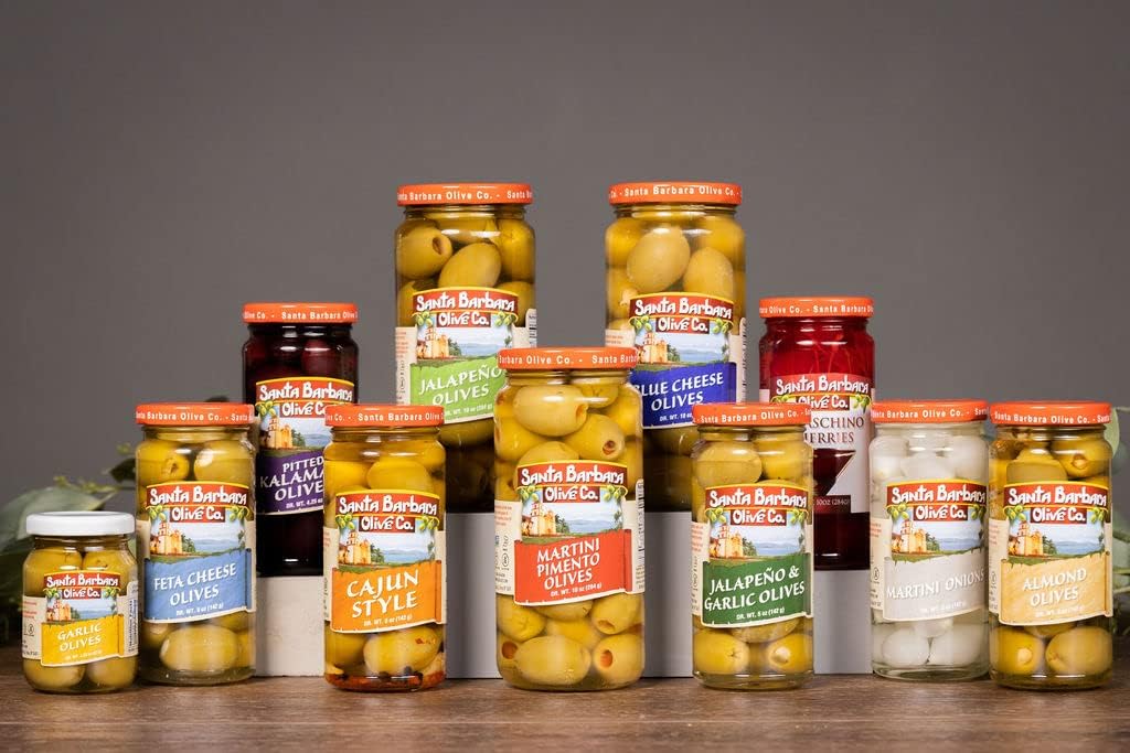 Santa Barbara Olive Co Anchovy Stuffed Olives – 5 oz Jar (Pack of 6)